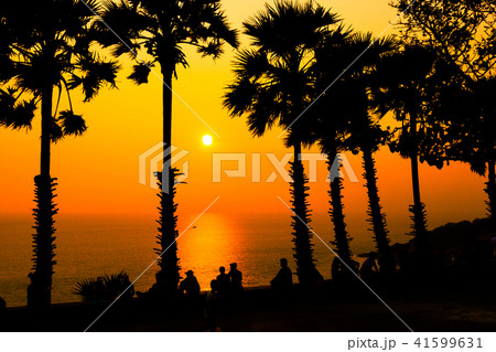 siluet photography sunset at Laem Promthep Cape 41599631