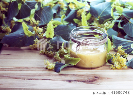 Honey and flowers of linden tree Honey and flowers of linden tree 41600748