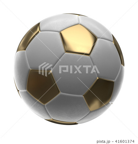 Golden Soccer-ball isolated on white background 3d illustration Golden Soccer-ball isolated on white background 3d illustration 41601374