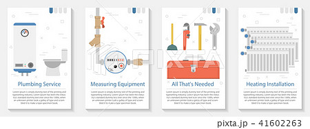 Four banner for plumber service Four banner for plumber service 41602263