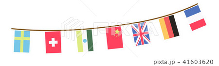 万国旗1のイラスト素材