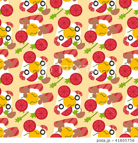 Breakfast toast seamless pattern backgroun slices toasted crust sandwich with butter fried toaster 41605756