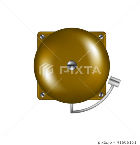 Brown alarm in retro design on white background 41606151