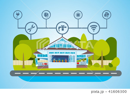 smart house green energy technology system centralized control of lighting, heating, ventilation and 41606300