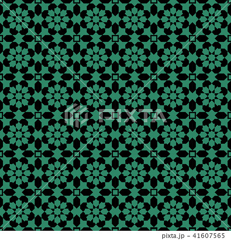 Antique seamless green retro pattern background 41607565