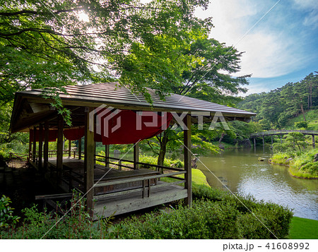 【伊豆】日本庭園と東屋風景【修善寺虹の郷】 41608992