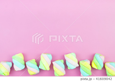 Flat lay top view tasty appetizing concept, minimal Sweet Treat 41609042