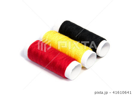 Colorful spools of thread isolated on white Colorful spools of thread isolated on white 41610641
