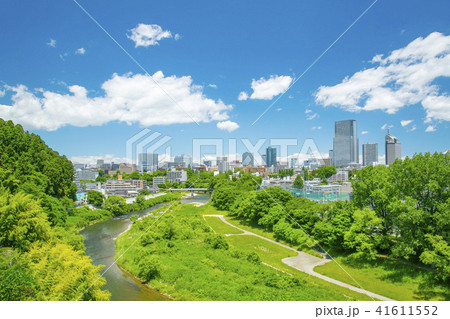 仙台市全景　仙台市　ビル群 41611552