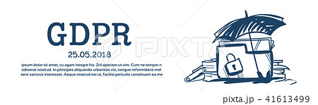 umbrella safety folder padlock General Data Protection Regulation GDPR server security guard over umbrella safety folder padlock General Data Protection Regulation GDPR server security guard over 41613499