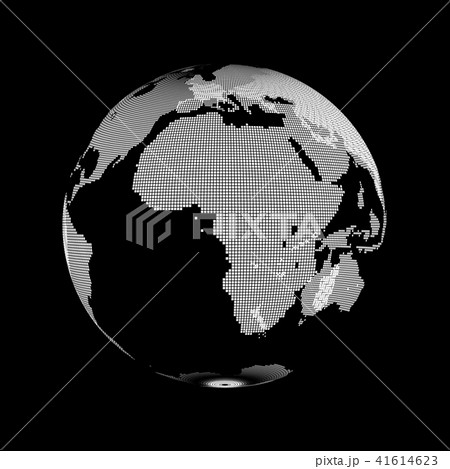 planet earth map black and white