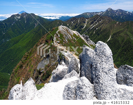 南アルプス北部の山並み 南アルプス北部の山並み 41615332