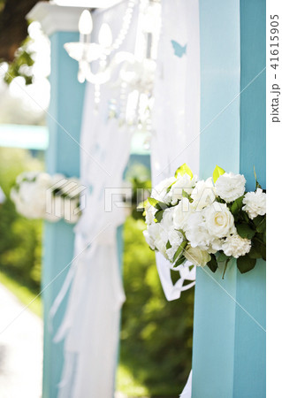 White roses at chancel. White roses at chancel. 41615905