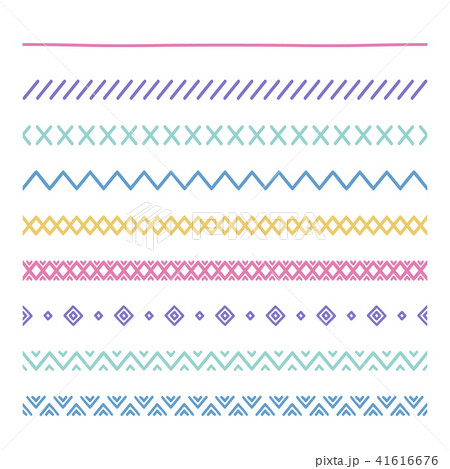 Tribal brushes. Border. Ethnic hand drawn vector line border set. Design element. Native brushes Tribal brushes. Border. Ethnic hand drawn vector line border set. Design element. Native brushes 41616676