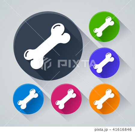 dog bone icons with shadow 41616846