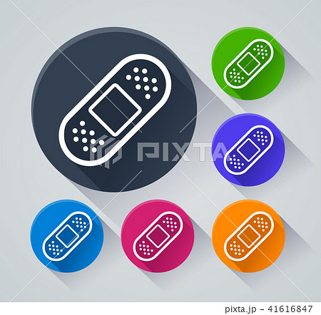 bandage circle icons with shadow 41616847