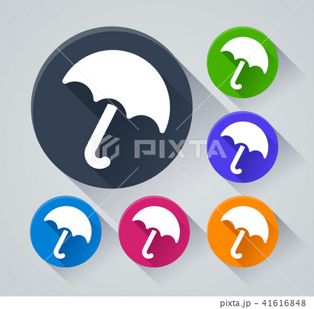 umbrella circle icons with shadow 41616848