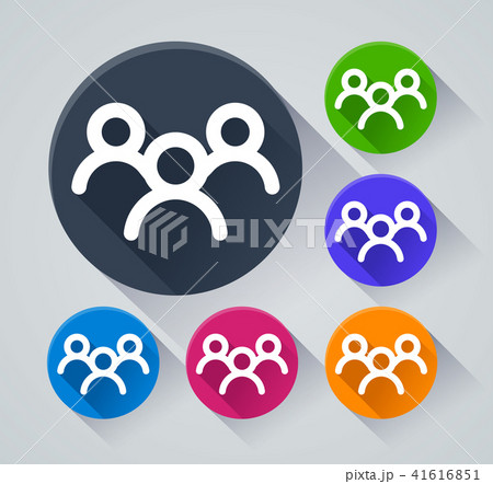 people circle icons with shadow people circle icons with shadow 41616851