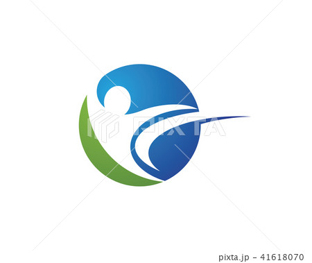 Human character logo sign Human character logo sign 41618070