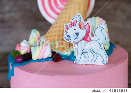 beautiful pink baby cake with candy beautiful pink baby cake with candy 41618613