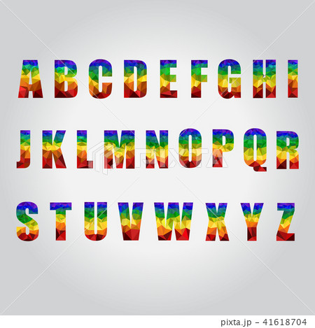 alphabet on polygon concept vector alphabet on polygon concept vector 41618704
