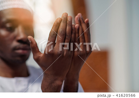Muslim Man Is Praying In The Mosque Muslim Man Is Praying In The Mosque 41620566