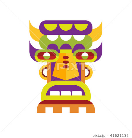 Ethnic tribal ritual mask vector Illustration on a white background 41621152