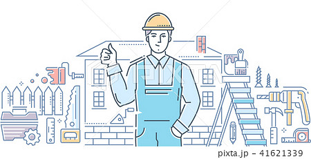 General worker - line design style illustration 41621339