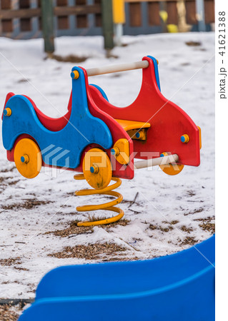 Colorful car swing on a children playground 41621388