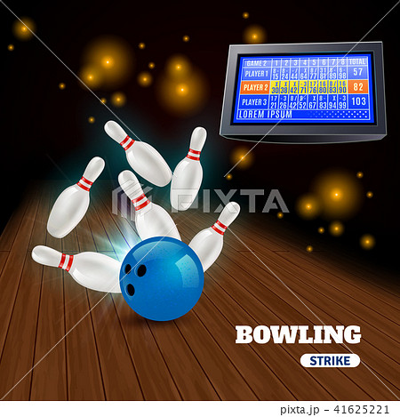 Bowling Strike 3d Illustrationのイラスト素材