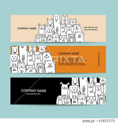Banner design, funny dogs family Banner design, funny dogs family 41625772