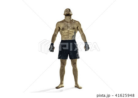 professional boxer boxing isolated on white studio background 41625948