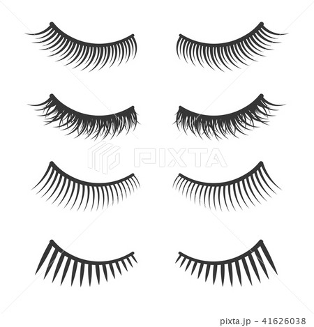 Lashes Set on White Background. Vector 41626038