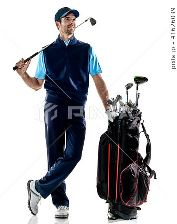 man golfer golfing isolated withe background man golfer golfing isolated withe background 41626039