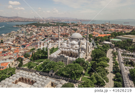 Aerial view of Suleymaniye Mosque Aerial view of Suleymaniye Mosque 41626219