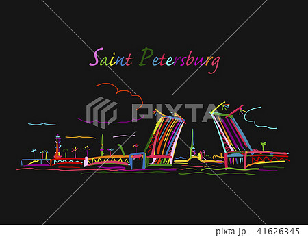 Drawbridge, symbol of Saint Petersburg 41626345