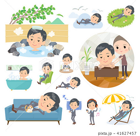 Gray Suit Businessman_relax 41627457