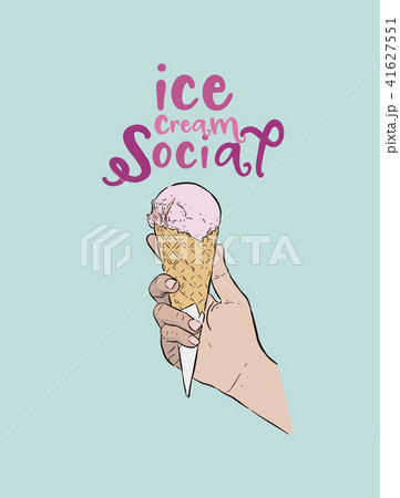 Ice-cream social, hand draw sketch vector. Ice-cream social, hand draw sketch vector. 41627551