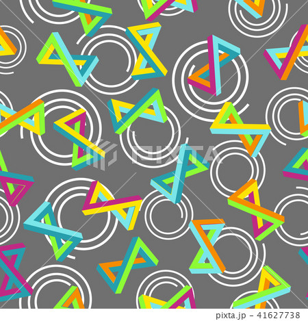 Vector Pattern 80s. Geometric Seamless Abstract Background. Retro Memphis Style 1980s. 41627738
