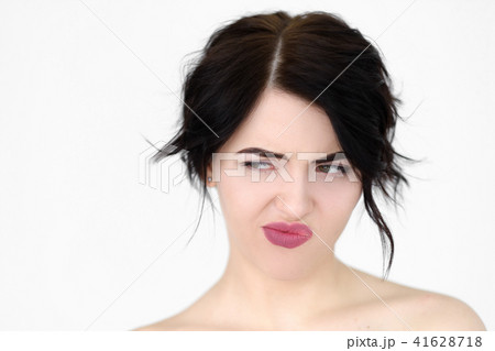 emotion face discontent envious woman thinking emotion face discontent envious woman thinking 41628718