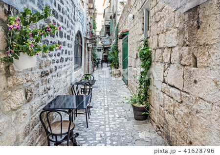Narrow street in historic Trogir, Croatia 41628796