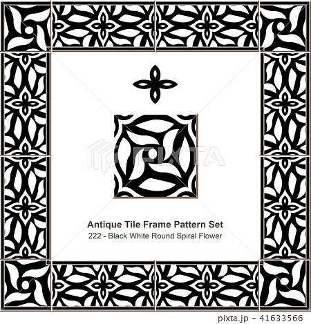 Antique tile frame pattern set retro pattern Antique tile frame pattern set retro pattern 41633566