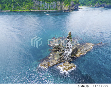 ローソク岩 空撮（北海道余市） 41634999