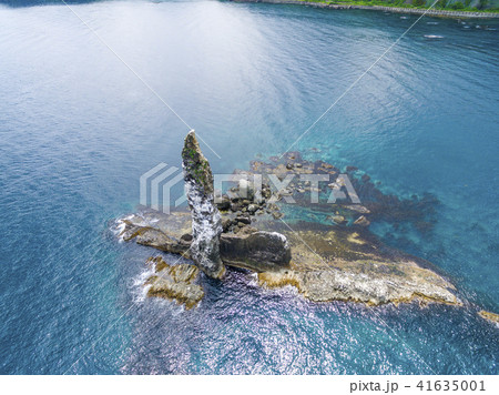 ローソク岩 空撮（北海道余市） 41635001
