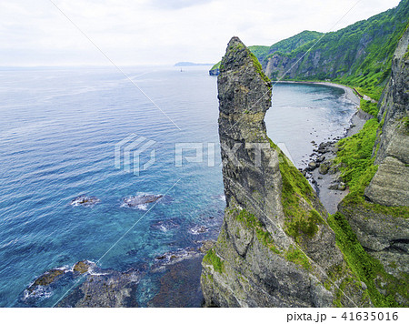 セタカムイ岩 空撮（北海道古平） 41635016