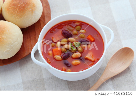 ミックスビーンズのミネストローネ 41635110