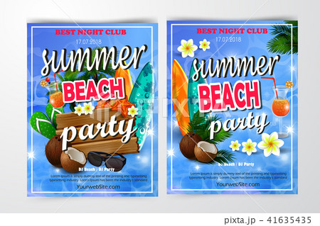 Poster for summer and beach party background 41635435