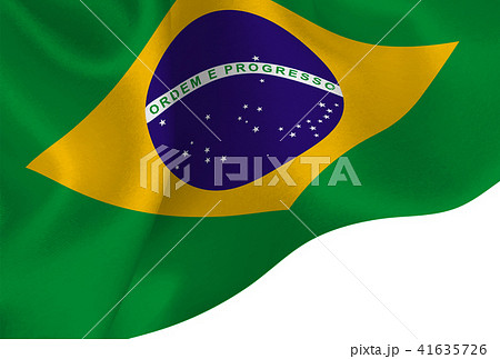ブラジル 国旗 旗 背景 のイラスト素材 41635726 Pixta