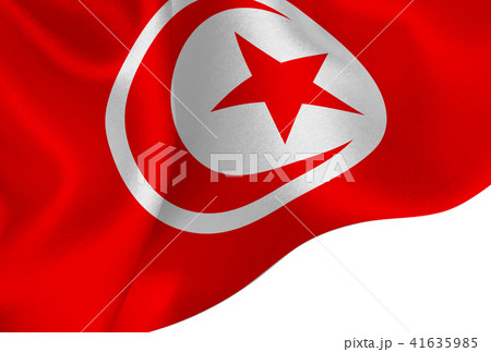 チュニジア　 国旗　旗　背景  41635985