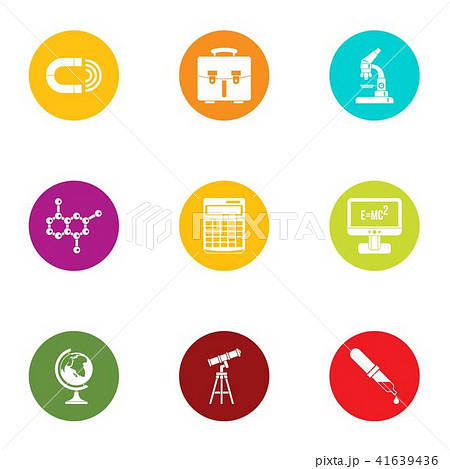 Study of the planet icons set, flat style Study of the planet icons set, flat style 41639436